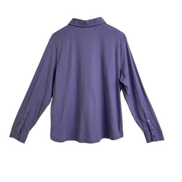 PACT Organic Cotton Button Down Shirt Sz XL Blue Purple - Picture 4 of 5